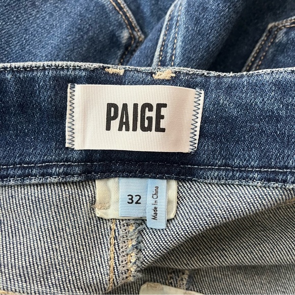 PAIGE Anessa Cropped Wide Leg Jean in Amoroso Dark Wash - Picture 8 of 11